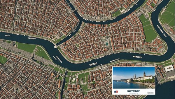 Affiche carte bayonne : découvrez la carte de cette ville typique
